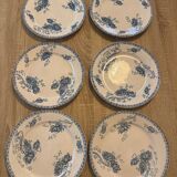 6 antique plates Royat – Sarreguemines