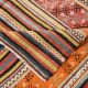 5x6 Vintage Red & Orange Striped Kilim Rug, 163x193Cm