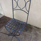 Set of 4 solid wrought iron chairs