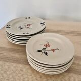 Assiettes à dessert en grès
