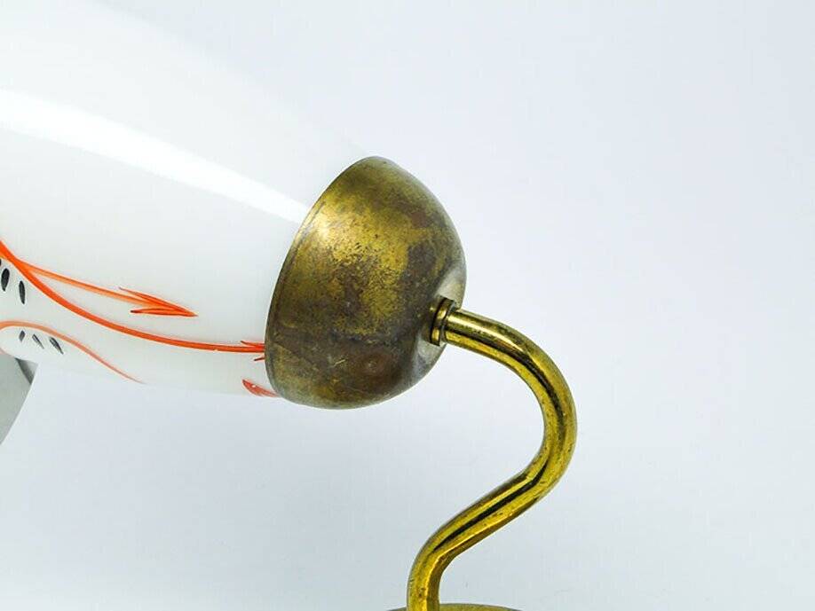 Glass wall lamp, Poland, 1950s