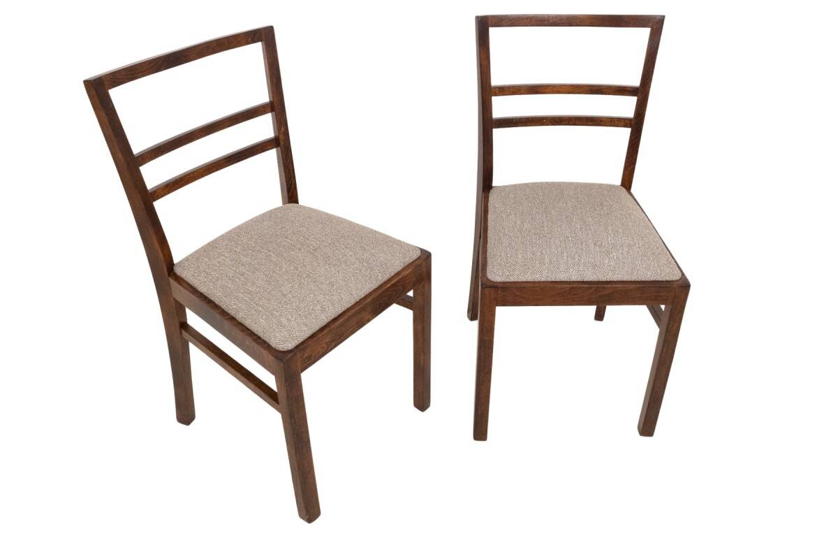 A pair of Art Deco chairs from the mid-20th century