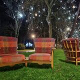 Bench seat and armchair of Guillerme and Chambron