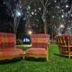 Bench seat and armchair of Guillerme and Chambron
