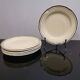 6 assiettes à desserts vintage écru liseré doré porcelaine Niderviller modèle Amiens
