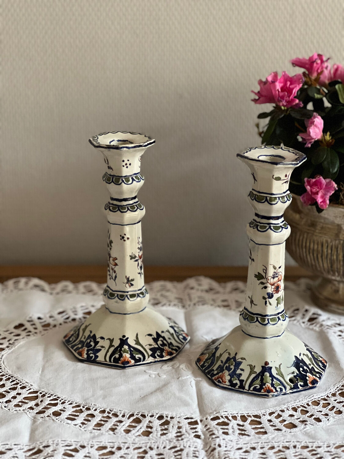Pair of candlesticks Rouen