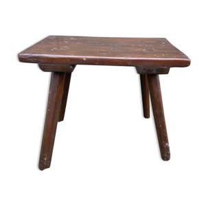 Tabouret ferme sapin bois vintage