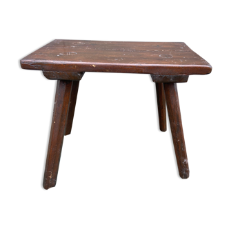 Tabouret ferme sapin bois vintage