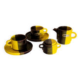 Ceramic coffee set by SIC Ceramiche Artistiche, 1970s, set of 4
