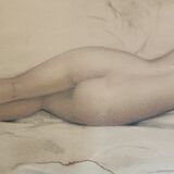 Lithographie femme nue
