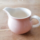 Pink and white creamer , Villeroy and Boch , milk jug , vintage French
