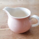 Pink and white creamer , Villeroy and Boch , milk jug , vintage French