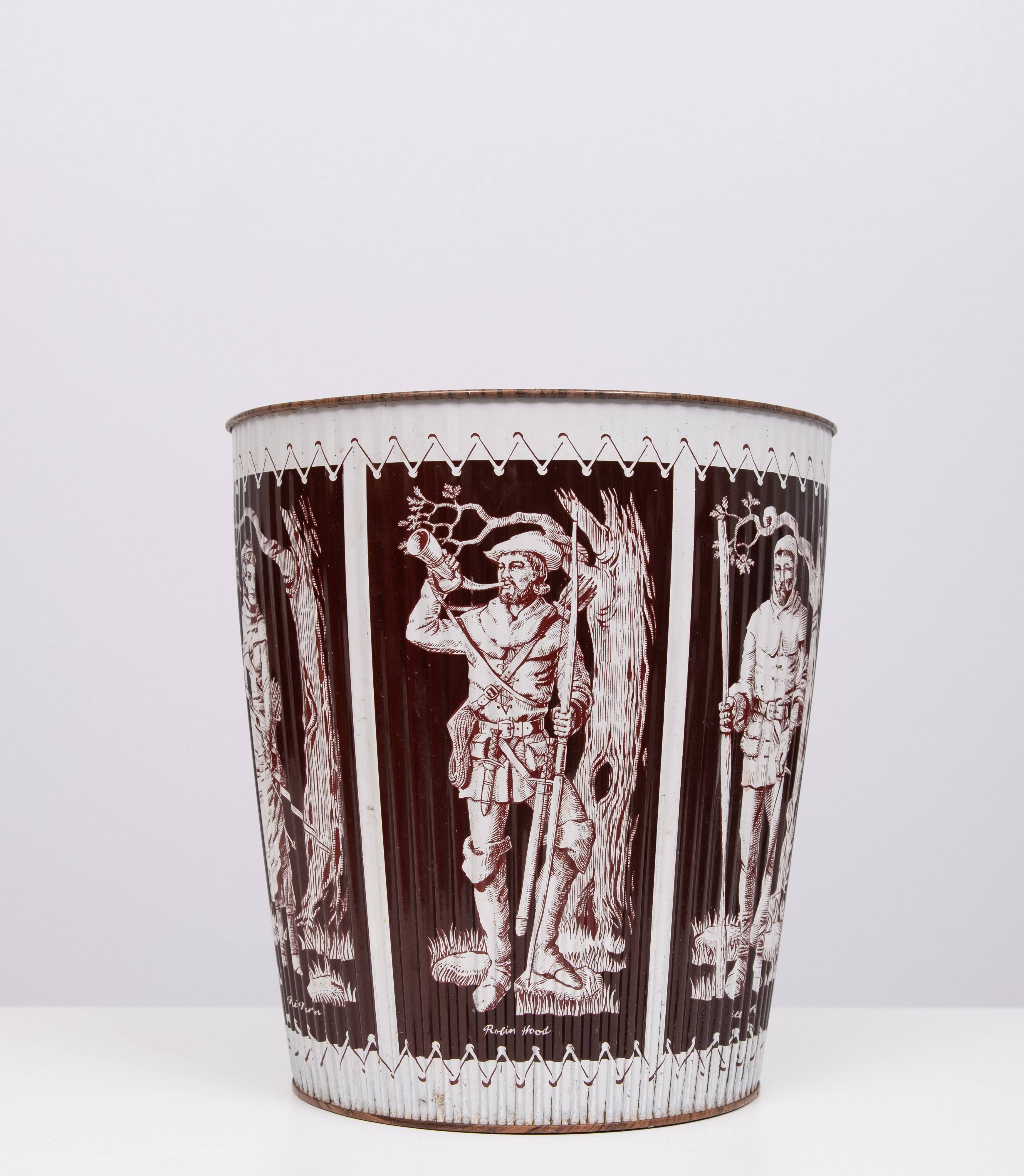 Robin Hood Metal paper basket 1960s England