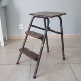 Old wood and metal workshop stepladder