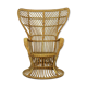 Vintage wicker lounge chair, italian 1950s