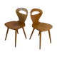 Paire de chaises fourmi Baumann années 50