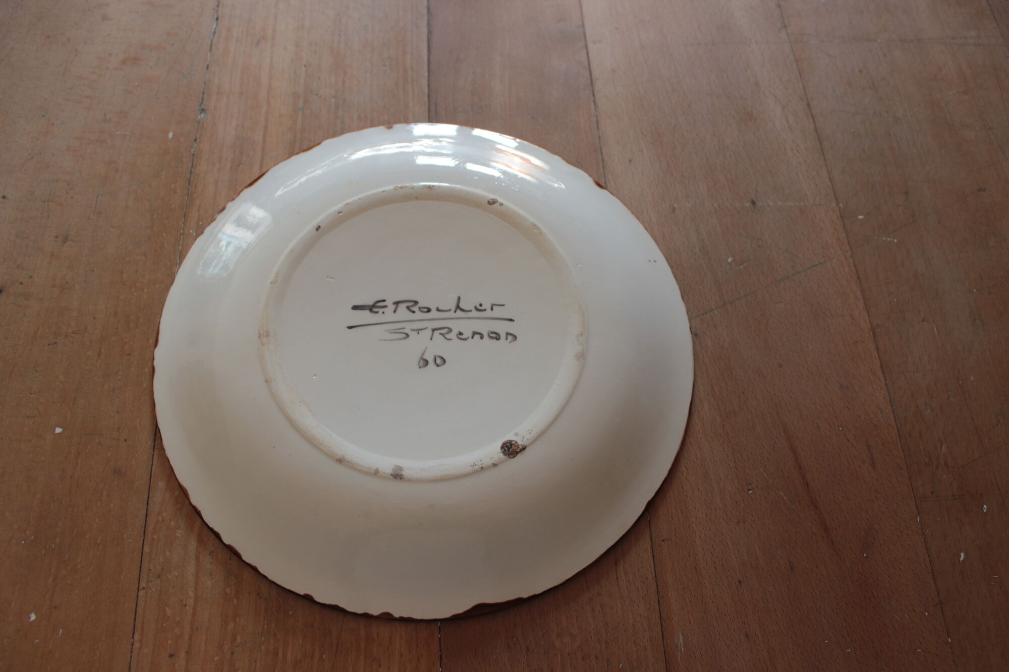 Assiette faïence Emile Rocher Saint Renan | Selency