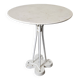 Iron garden table with cast iron legs