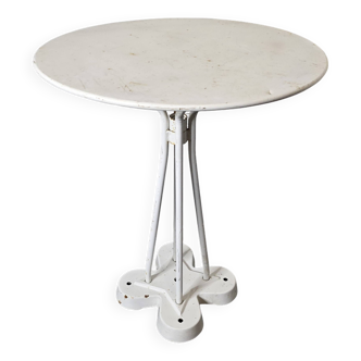 Table de jardin en fer et pied en fonte