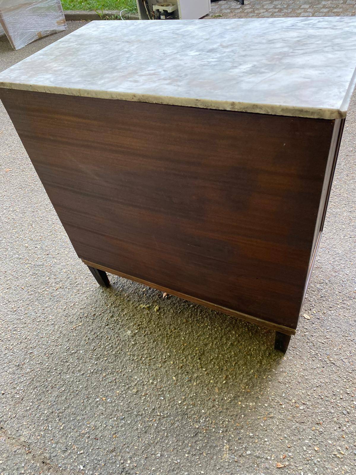 19th century Louis XVI mahogany and marble commode