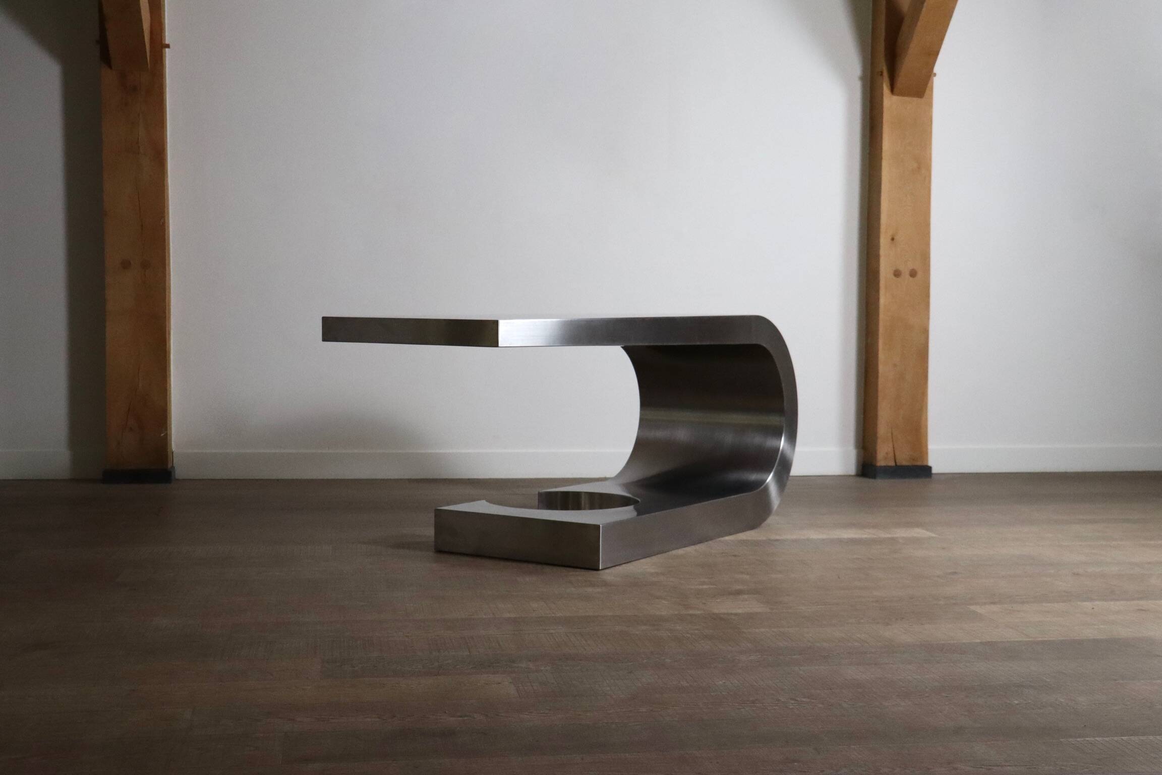 Rare Marzio Cecchi Steel Diapason Desk For Studio Most Firenze, 1970s