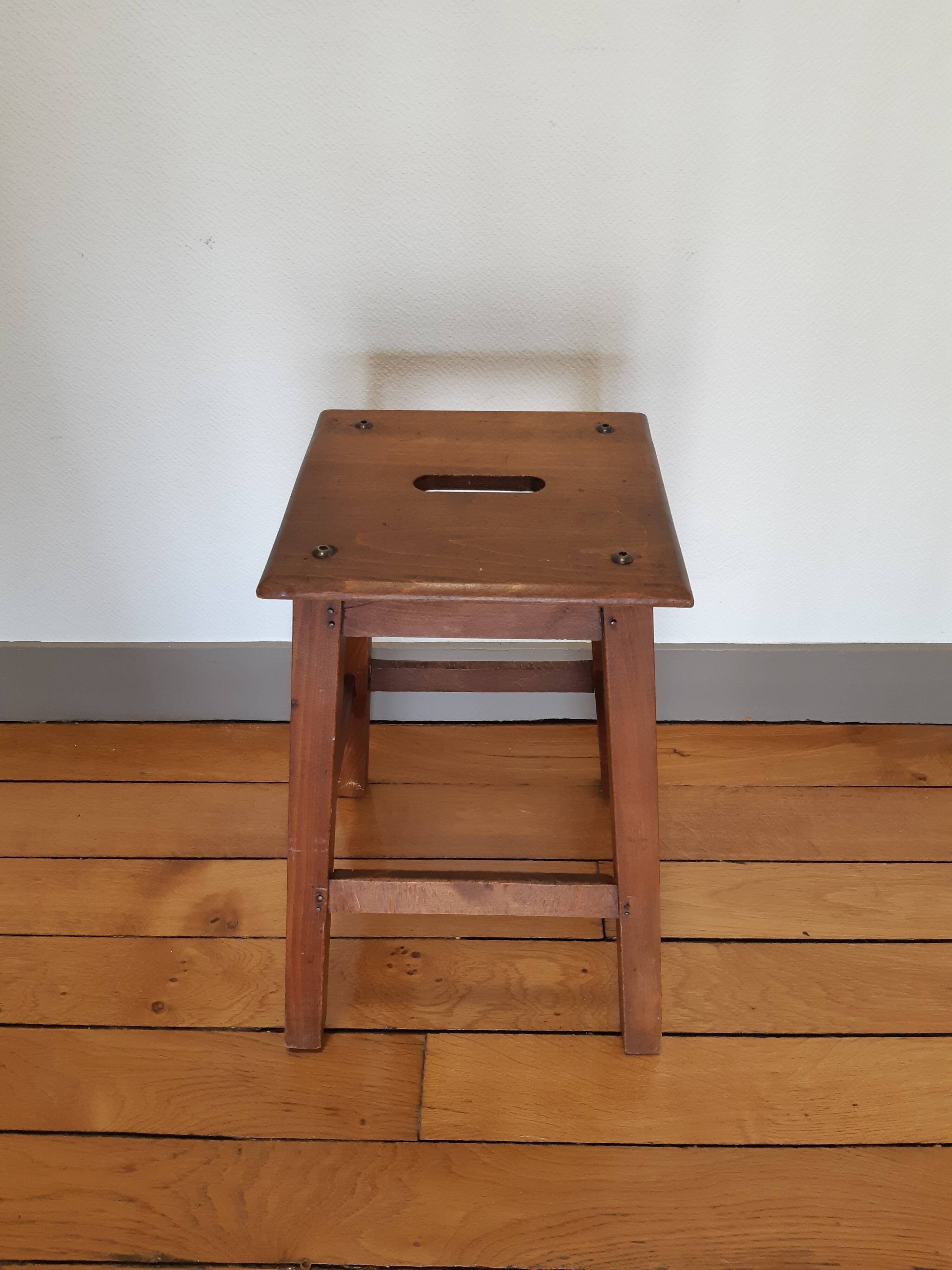 Wooden workshop tabouret