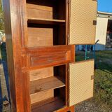Armoire 2 portes , 1 tiroir chéne 19 éme