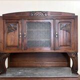 2-body art deco buffet in solid wood circa 1940