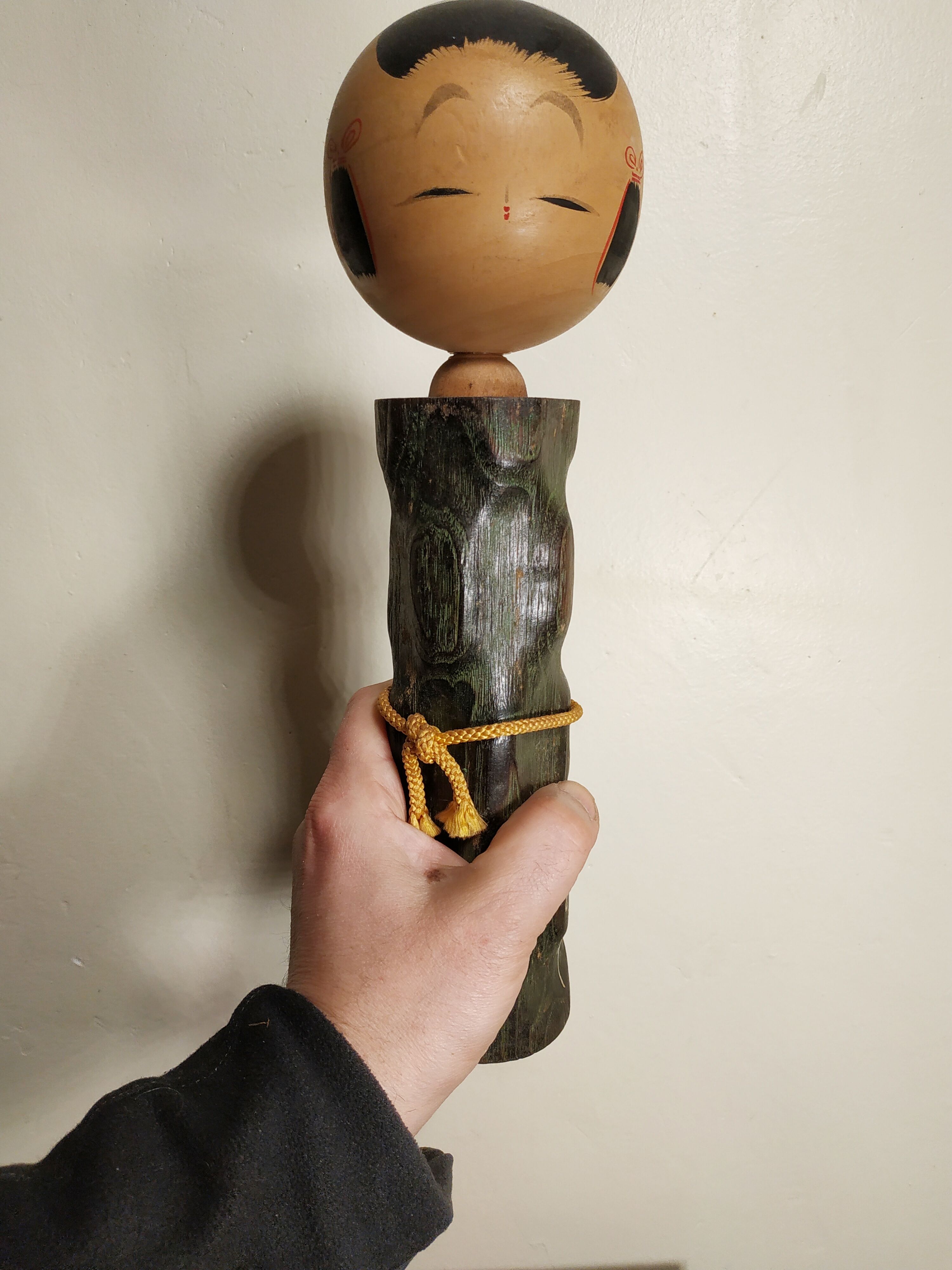 Kokeshi doll by master Okamoto Usaburo, circa 1960 - Japan