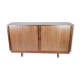 Low buffet with jealousies doors in rosewood from the 60s