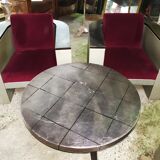 Set f 2 vintage club chairs and table