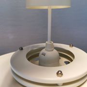 Danish Hanging lamp in white lacquered metal (not shiny white more cracked white) 1980s