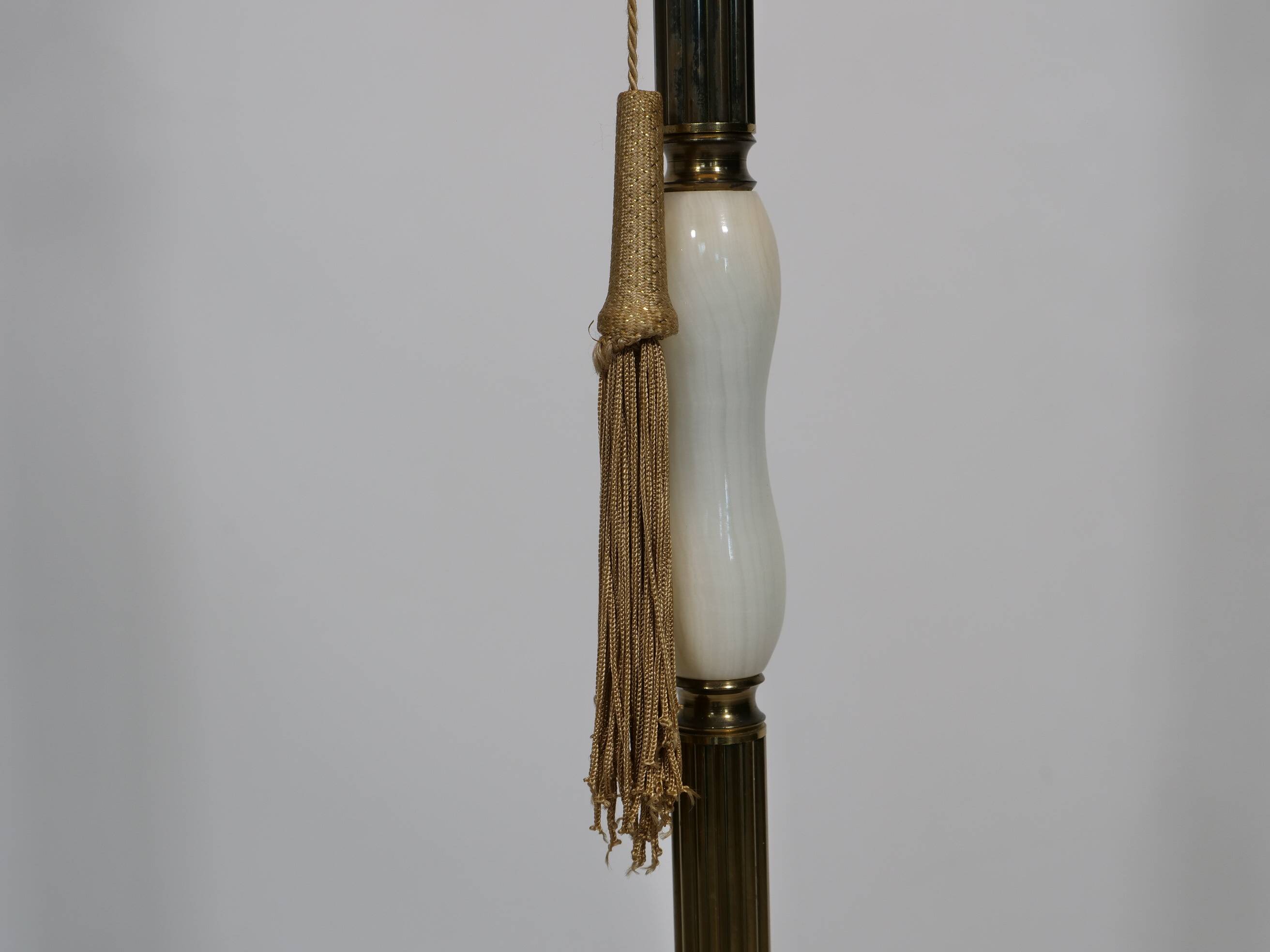 Design Floor Lamp Brass Marble 1960s 1970s Italy