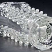 Bugnato Murano glass Italian rostrato vase by Barovier & Toso, 1960s