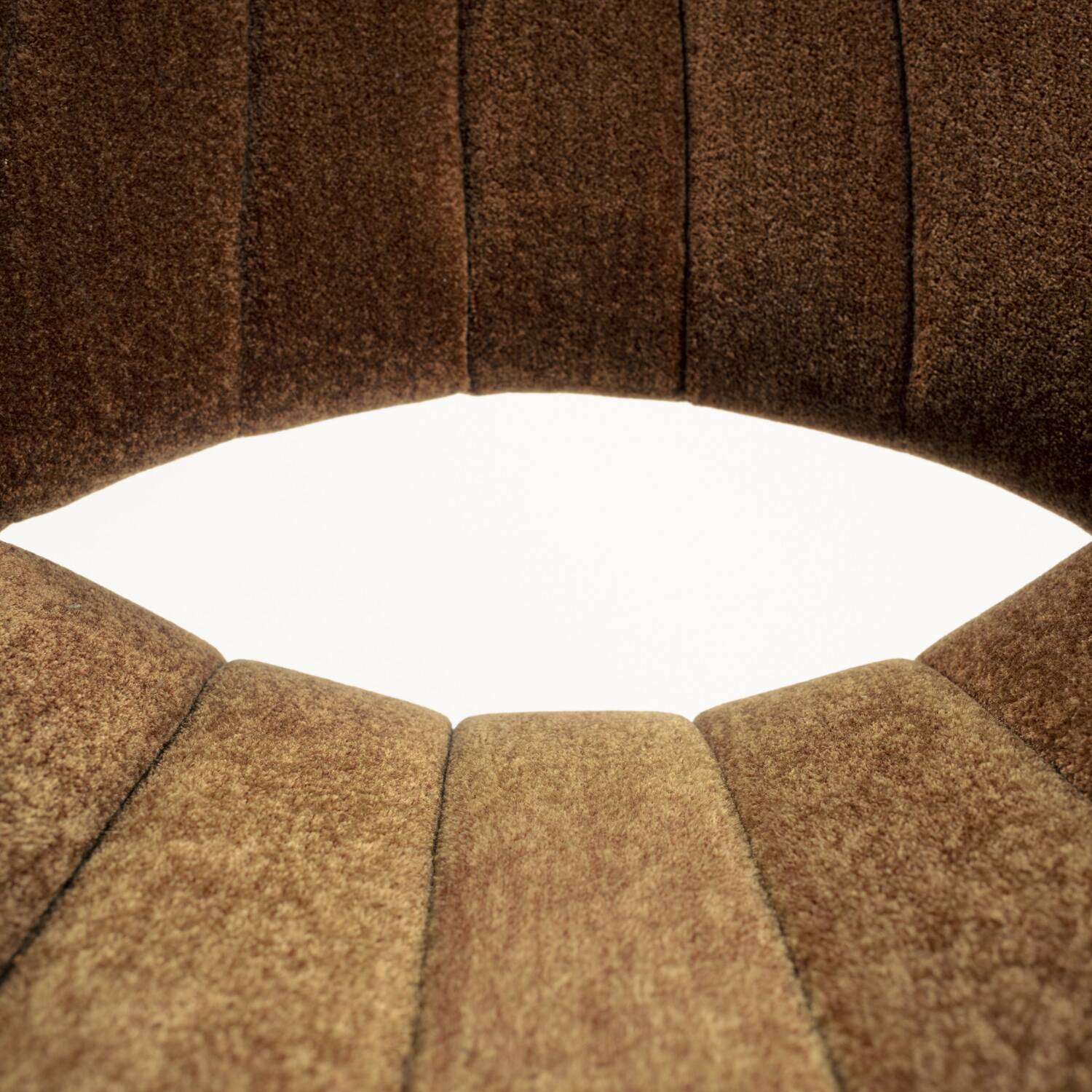 Fauteuil pivotant Space Age en mohair vert marron, années 1960