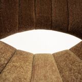 Space Age easy swivel chair green brown mohair, 1960s