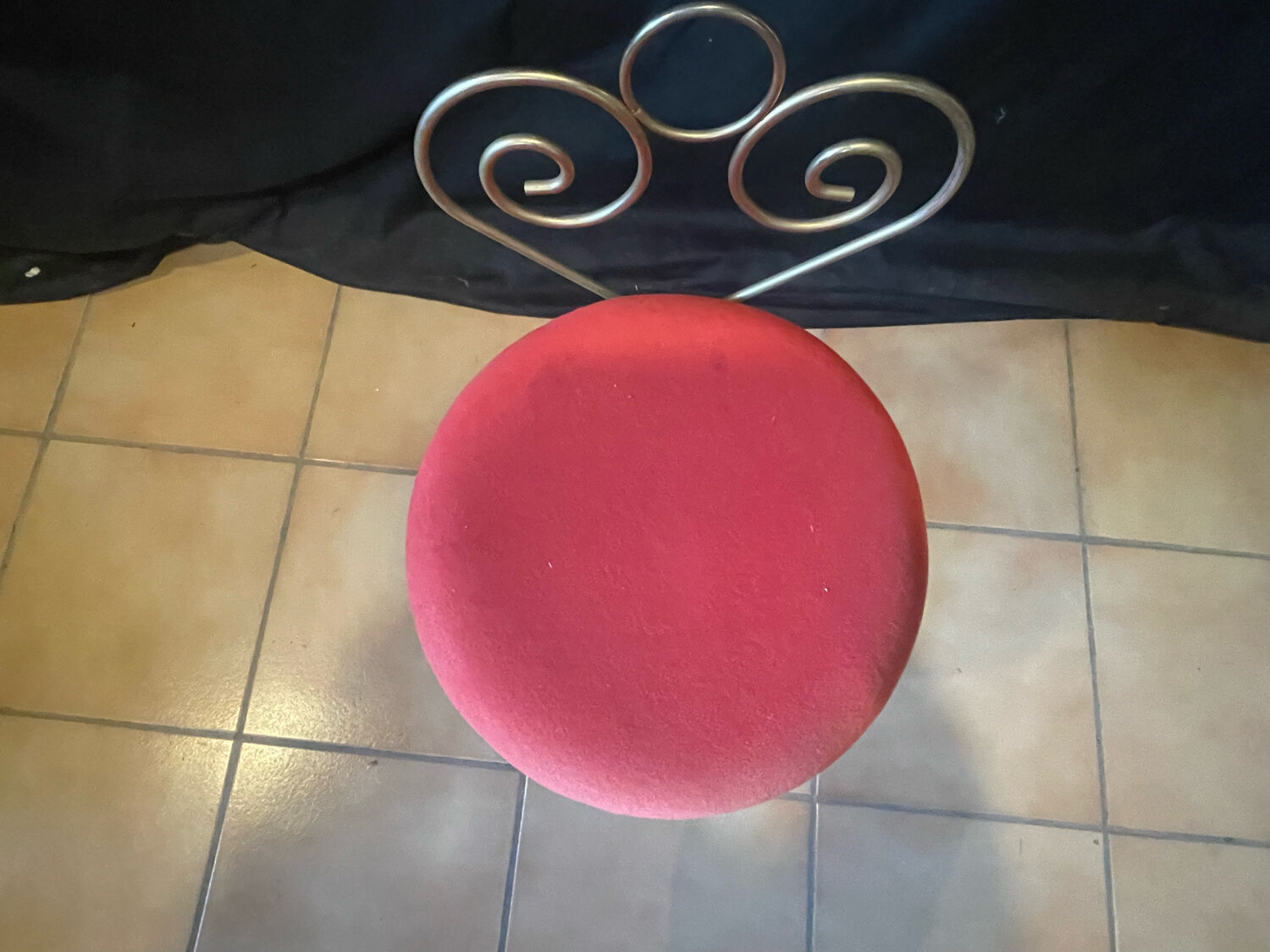 Gilded wrought iron chair 50s