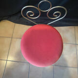 Chaise en fer forgé doré années 50