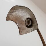 Dutch Curved Mid-Century Floor Lamp with Mercury Shade