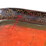 Low table in chinese black and red lacquer from the 19th century with independent tray