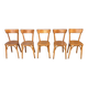 (Lot) 5 honey-coloured bistro chairs