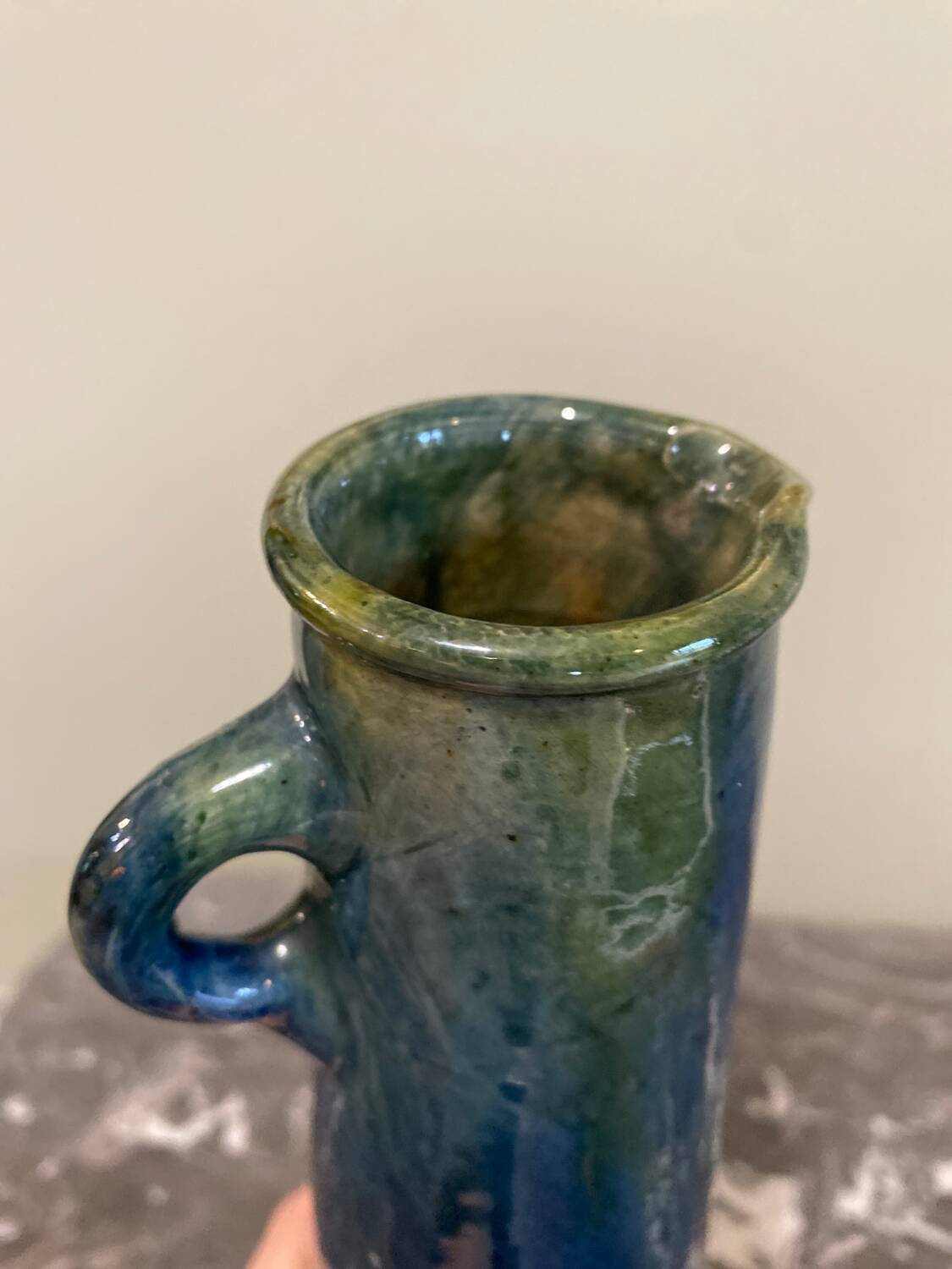 Glazed stoneware vase