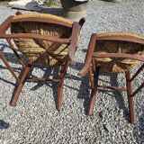Country armchair + oak chair