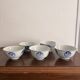 Lot Bol Riz Thé Bleu Blanc Porcelaine Chine Bleu Cobalt Dragons Impériaux