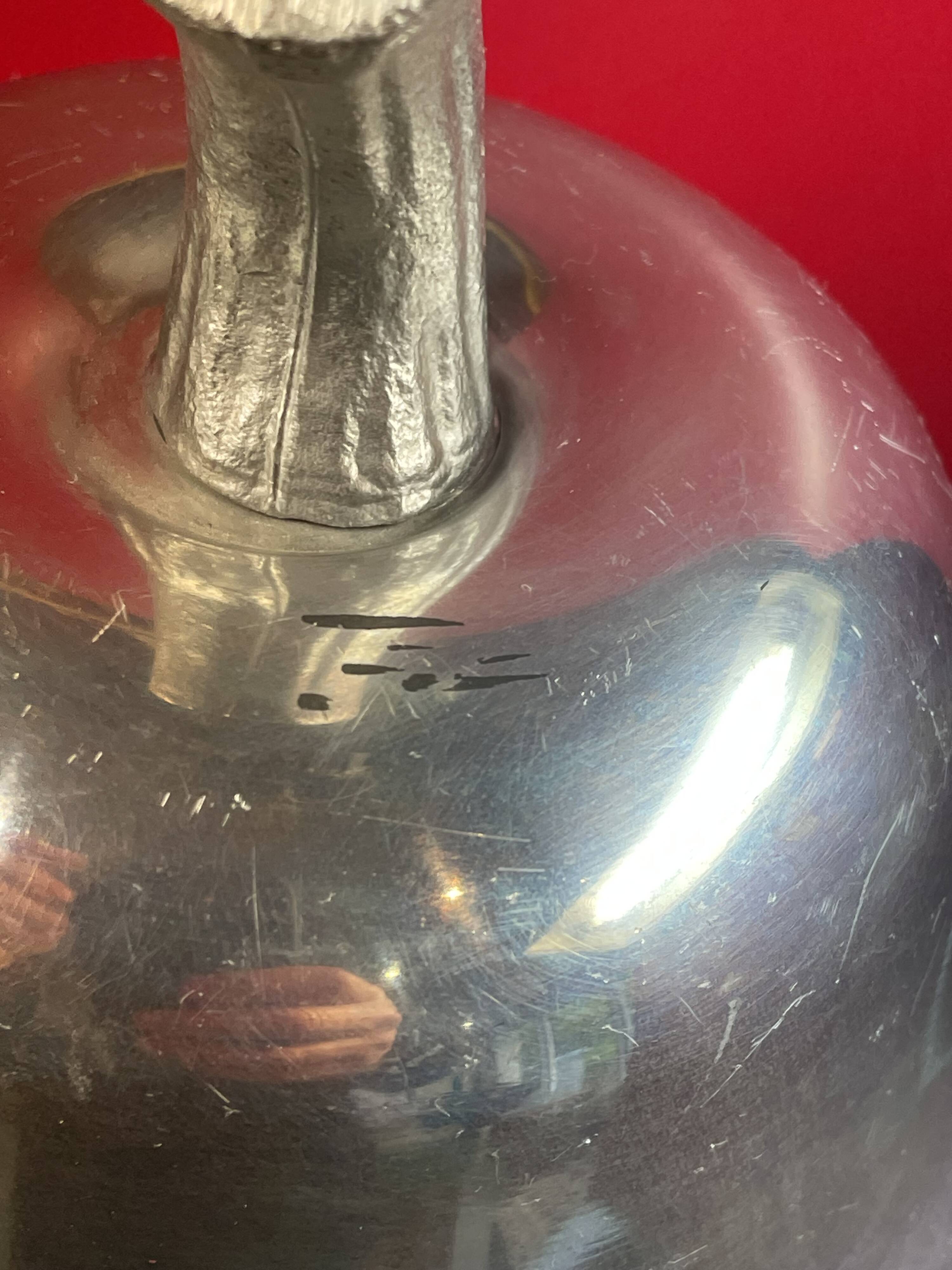 large ice cube tray / ice bucket, aluminum bulb, 70s Vintage Italy
