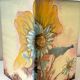Vintage silk lampshade