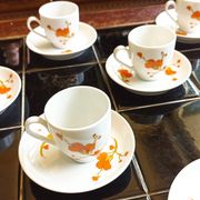 9 espresso cups Scherzer Bavaria - Bavarian porcelain 70s