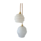 Pair of lamp in pale pink glass of clichy