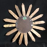Witch bomb mirror 43 cm in convex gilded wood