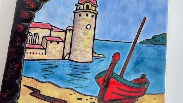 Illustration en céramique artisanale vintage